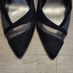 Nine West Women's Evani Black Stiletto Heel Pointed Toe Mesh Pumps size 10 Photo 4