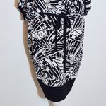 Sangria  Black and White Print Dress NWT Size 14 Blouson Dress Photo 2