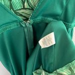 Lulus Tropi-Call Me Green Leaf Print Ruched Midi Dress Photo 14