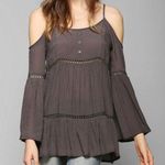 Urban Outfitters UO cold shoulder bell sleeve top Photo 0