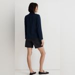 Madewell Women's The Dorset Crop Blazer in Easygoing Crepe Navy Blue Sz Medium Photo 2