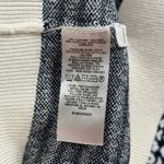 Loft  Sweater Womens Small Black White Geometric Print Crew Neck Long Sleeve Knit Photo 6