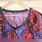 Daisy Fuentes Black and Purple Blouse Photo 3