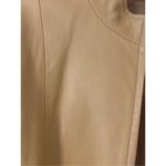 Preston & York  women’s Collarless Soft Leather Jacket Size Small Tan Photo 3
