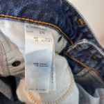 MOUSSY Vintage Distressed Fringe Hem Ankle Skinny Blue Size 26 Photo 12