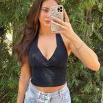 ZARA Vintage Y2K Newport new cropped plunge halter top sz small   Photo 0