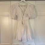 Kasia made in Greece cotton eyelet puff sleeve tie back dress White Size M Photo 4