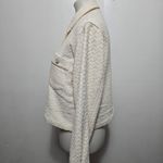 ZARA Cream Tweed Cropped Medium Jacket French Chic Luxury Designer Neutral Photo 3