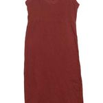 Sky And Sparrow Button Front Rust Midi Dress Crinkle Gauze L Boho Feminine Flowy Photo 9