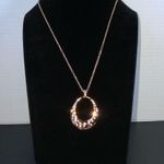 Avon 2013 sparkler pendant necklace rose gold tone 18” w/original box Photo 1
