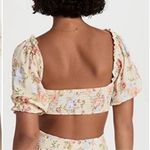 We Wore What  Coco Set Top and Flare Pant in Sand Multi Floral Top Medium Pants L Photo 3