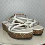 Kate Spade  White Leather Strappy floral Cutout Sandals 10 Photo 2