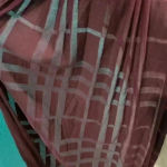 Maroon scarf with opaque pattern Purple Photo 2