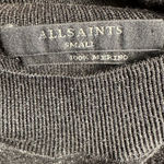 ALLSAINTS Merino Wool Paro Dress LS High Neck Satin Front Panel Small Black NWOT Photo 7