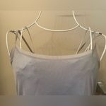 Ann Taylor , LOFT Silver Metallic Spaghetti Strap Bodycon Tank Top Photo 1