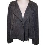 Catherine Malandrino  Marled Gray Knit Zip Up Moto Jacket, Size XXL Photo 1