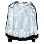 Pink Victorias Secret Spellout Zip Hoodie Jacket XS Tropical Palms Neon Dog Logo Blue Photo 1