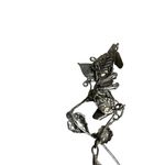 Floral and leaf silver necklace statement piece artwork Photo 5