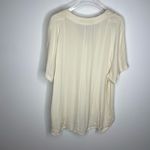 Halston Heritage  Dressy Career‎ White Cream Ivory blouse Top Drape Silk 6 Photo 6
