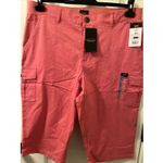 Lee  Flex-To-Go Skimmer Capri Pants Womens 18 Medium Coral Mid Rise Cargo Pants Photo 5