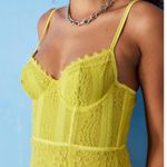 Urban Outfitters Dress Mini Layla Lace Corset UO Cocktail Yellow Chartreuse Photo 3