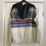 Wildfox NWT Women’s  Distressed Wool/Alpaca Blend Knit Sweater Hoodie Size S Photo 3
