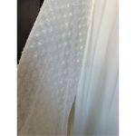 Talbots NWT Long Sleeve Metallic Sleeves Mock Neck Blouse Cream M Photo 7