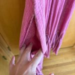 Free People Free‎ People Maxi Dress Sleeveless Pink Embroidered V Neck Bohemian Boho Photo 9