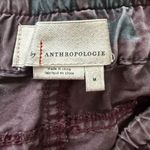 Anthropologie Jacquie Button-Fly Plaid Drawstring Joggers Burgundy Black Sz M Photo 4