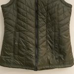 Michael Kors womens army green faux fur quilted vest size S Photo 3