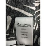 Loft Ann Taylor Sleeveless Romper Size 6 Tie Wrap Black & White Leaf Print Photo 9