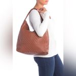 Deux Lux  NWT Brown Bond Hobo Bag in Honey Woven Faux Leather Shoulder Purse Photo 14