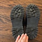 Black Leather Loafers with Gold Accents Size 6.5 Photo 2