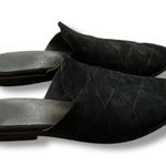 Seychelles  Black Suede‎ Quilted Slip On Mules Women’s Size 6.5 Photo 0