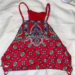 Nanette Lepore Red Paisley High Neck Bikini Top Photo 3