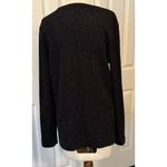 Eileen Fisher Sweater Women LG Merino Wool Blend Black Metallic Dressy Party EUC Photo 5