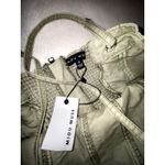 Womens NWT Miou Muse Washed Olive Flare Dress Size Small Green Photo 8