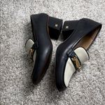 Sam Edelman  Black and Cream Loafers with Gold Accent Photo 4