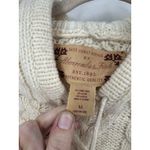 Abercrombie & Fitch East Coast Vintage A & F Lambswool Blend Cable Knit Hooded Sweater Women M Cream Photo 2