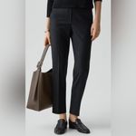 Theory  Sleek Flannel Treeca Pull On Pant In Black Photo 3
