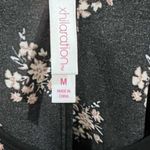 Xhilaration Long bell sleeve black and pink boho keyhole back dress with pockets size medium Photo 6