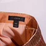 J. Crew Collection Rose Gold Metallic Sparkle Pleated Fluted Ruffle Skirt 000 Photo 2
