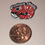 Posture Check Lobster Fun Funky Y2K Boho Scatter Pin Red Photo 1