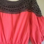 Esley  medium brown and coral dress Photo 2