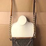 Michael Kors Crossbody Detachable Pouch With Two Tone Metal Hardware Acorn Brown Photo 14