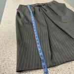 Giorgio Armani  Bow Pinstripe Pencil Skirt Wool Blend Y2K 2000s Gray 42 / US 6 Photo 8