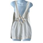 Madewell Women Silk Top M Ivory Back Bow Tie Romanic Flirty Girly Fairy Layer Photo 6