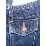 Bershka Denim Overalls Shorts XS Dark Wash Distressed Casual Photo 2