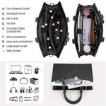 Elegant Black and White Laptop Tote Photo 3