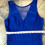 Morgan & Co. Blue Maxi Plunging V neck, Side Mesh Cutouts A Photo 8